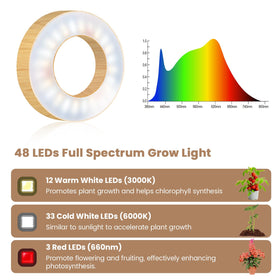Kullsinss grow light auto-timer options save energy for seedlings