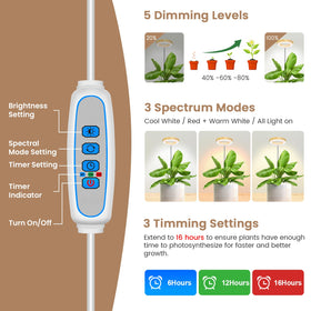 Kullsinss grow light detachable base offers flexible placement options