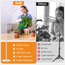 Kullsinss grow light height adjustable stand for tall plants