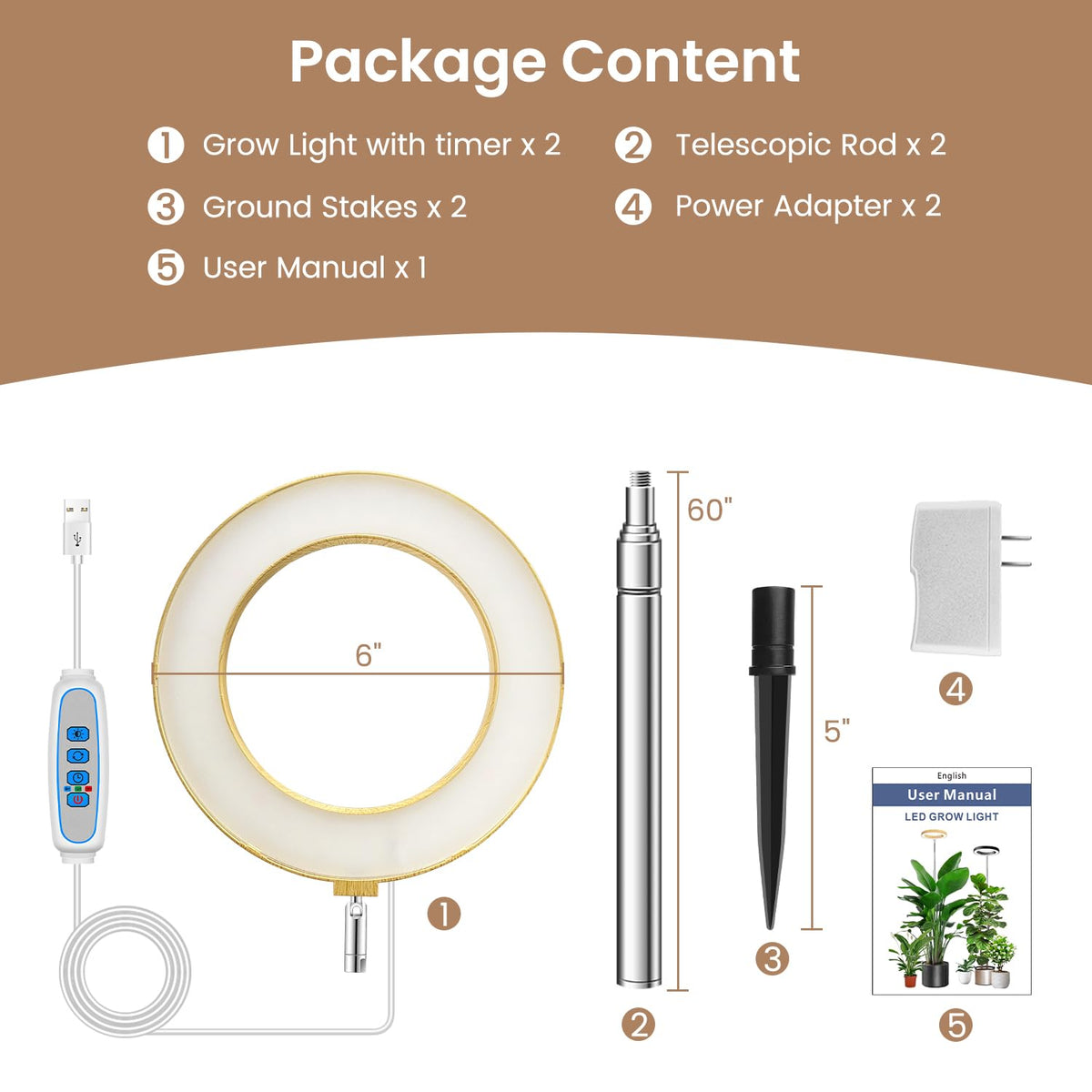 Kullsinss Grow Light two-pack, ideal for larger indoor setups
