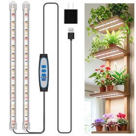 Kullsinss grow lights strip close-up showing 120 LEDs for full-spectrum indoor growth.