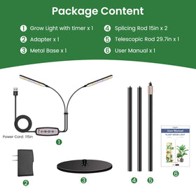 Kullsinss height adjustable poles fit large indoor plants from 24 to 68.7 inches.