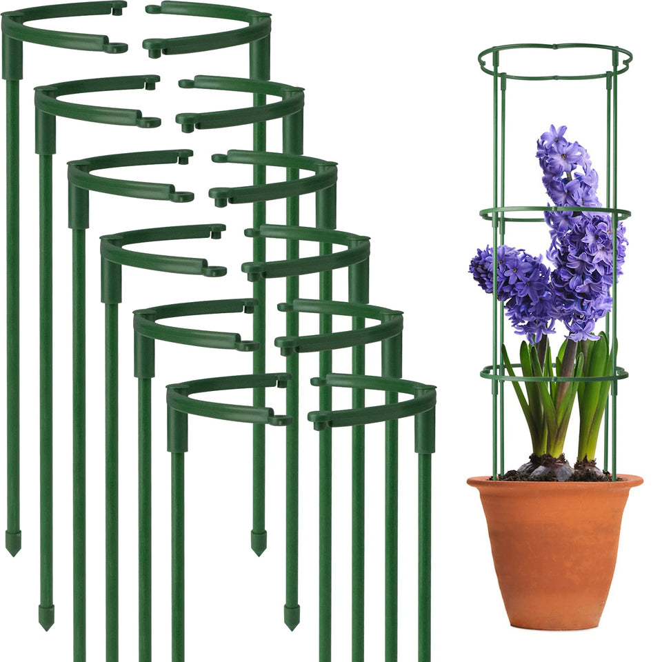 Kulusion half-round stake arc provides sturdy upright support for garden tomatoes and flowers