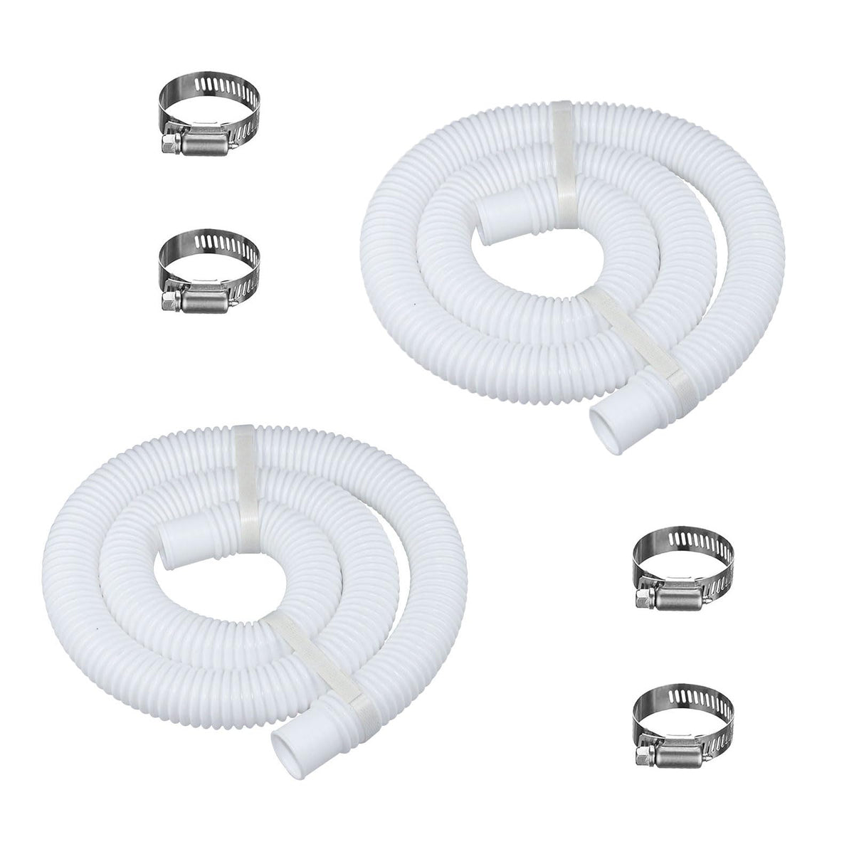KUMATER pool filter hose showing 1.25-inch diameter for compatible above-ground pool connections.