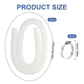 KUMATER 59-inch hose length enables flexible setup with Coleman, Bestway, and Intex pumps.