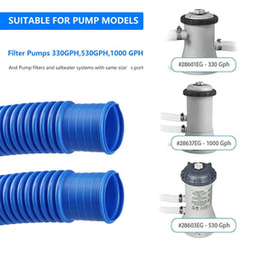 KUMATER hose connected to pool pump for smooth water flow in summer