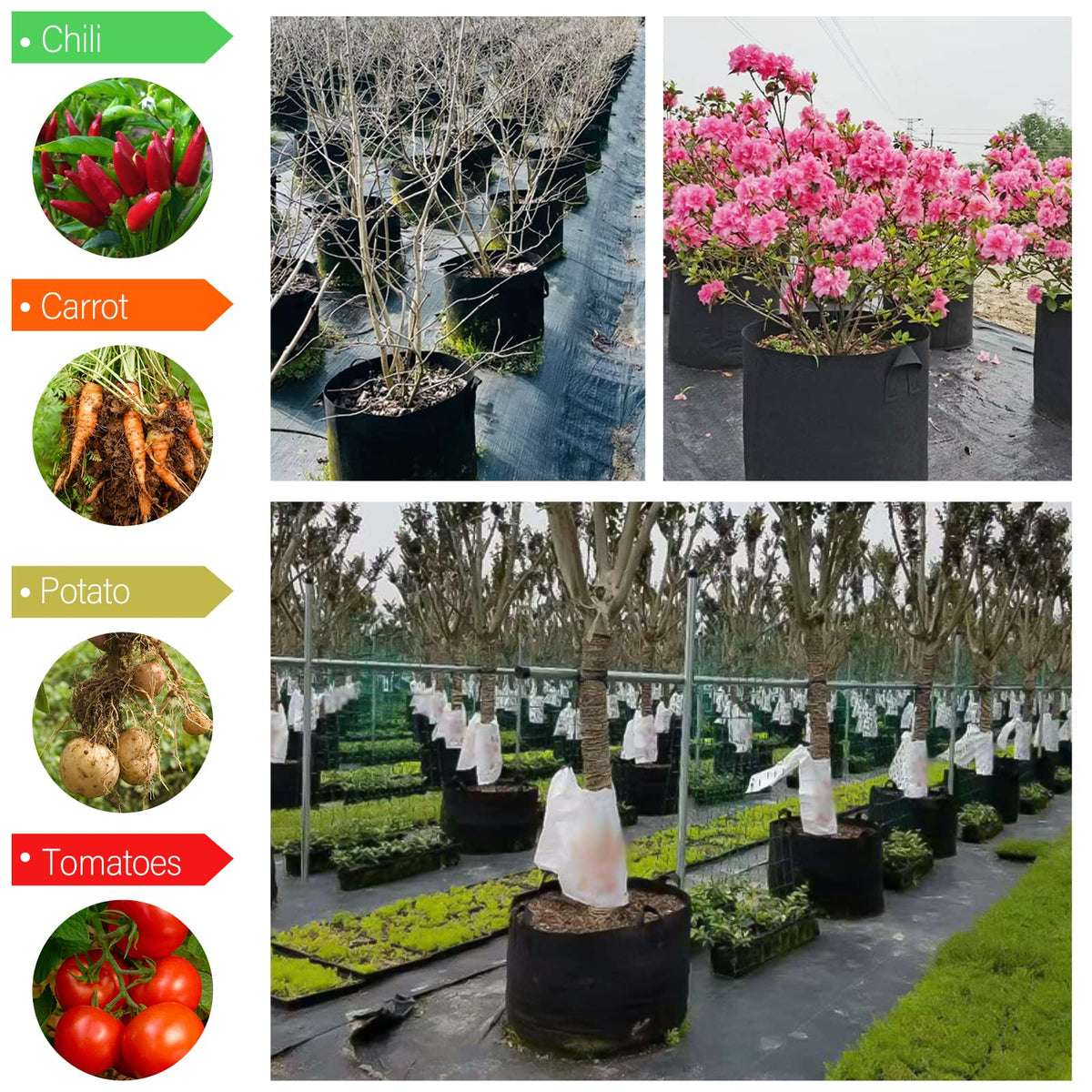 KuMers grow bag drainage feature helps excess water escape safely.