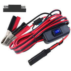 KUNCAN SAE to battery clip 10ft extension cable in red and black.
