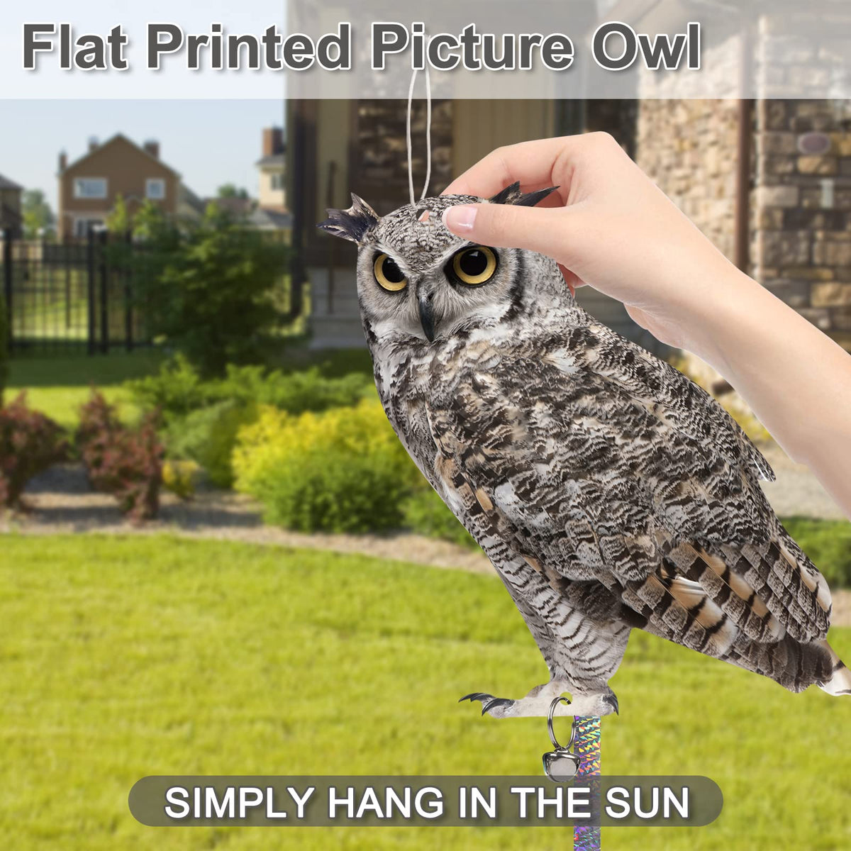 Kungfu Mall garden owl setup for patios and yards.