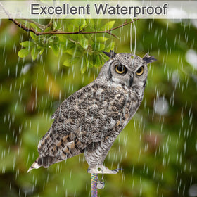 Kungfu Mall rope-hanging owl makes quick outdoor installation.