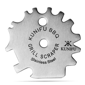 KUNIFU BBQ Grill Scraper bristle-free design for quick, safe grill cleaning.