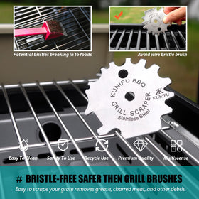KUNIFU Gift Set Grate Scraper ideal stocking stuffer for outdoor cooks.
