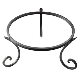 Kunjocy metal gazing ball stand displays a 10-12 inch globe outdoors