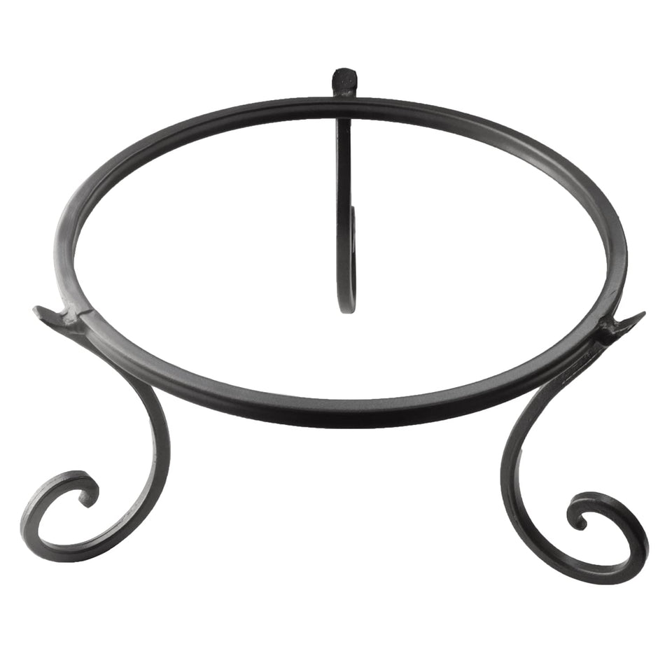 Kunjocy metal gazing ball stand displays a 10-12 inch globe outdoors