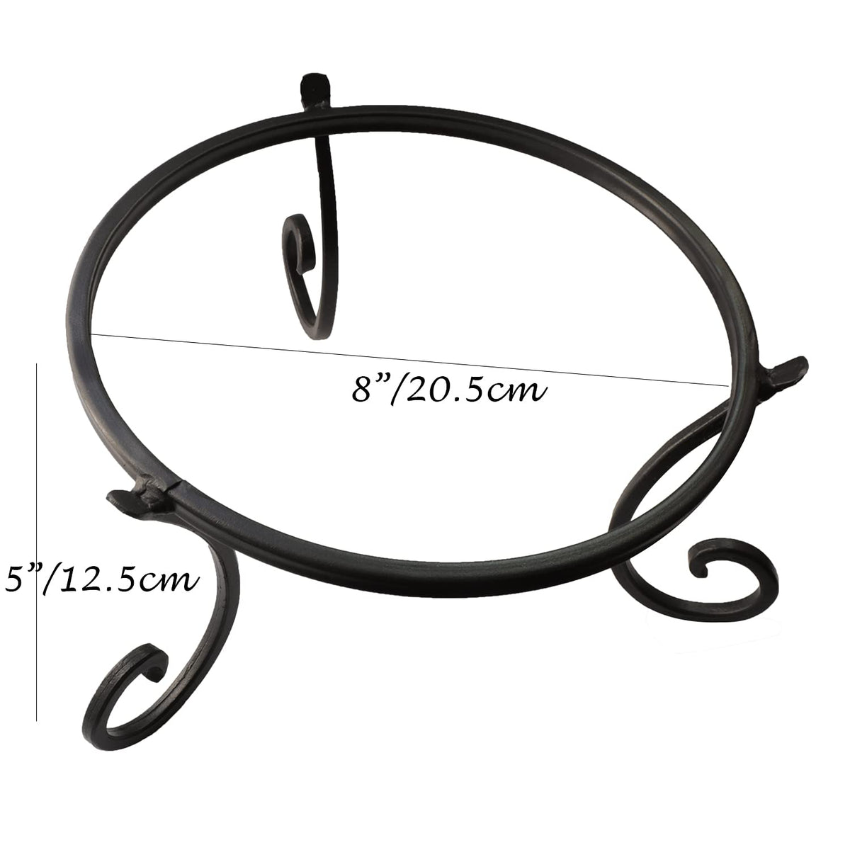 Kunjocy wrought-iron sphere holder keeps garden spheres steady on a patio