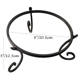 Kunjocy wrought-iron sphere holder keeps garden spheres steady on a patio