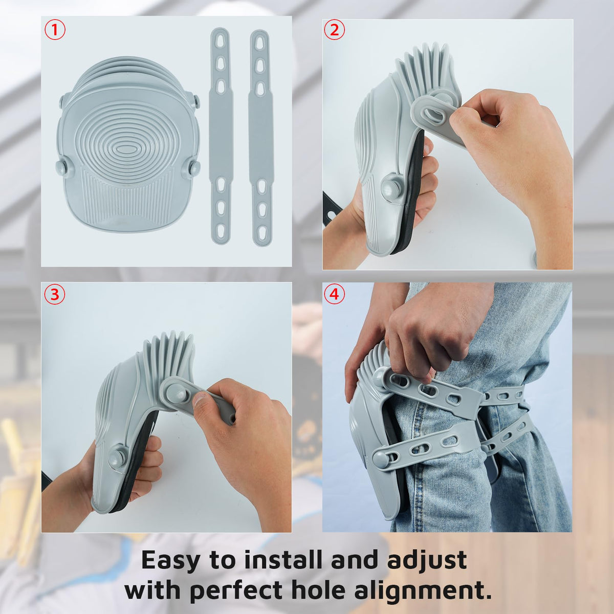 KUNN compatible with bumpy-design knee pads from CLC, Klein Tools, Dewalt