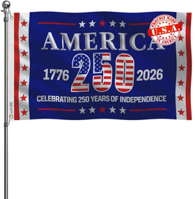 KUOKIP 250th anniversary flag front view for patriotic indoor outdoor display