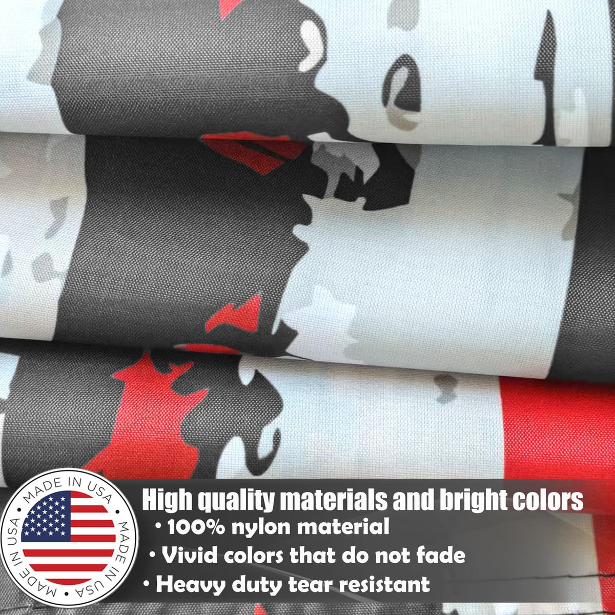 KUOKIP 250th-anniversary flag indoor-outdoor use closeup demonstrates weather-ready practicality.
