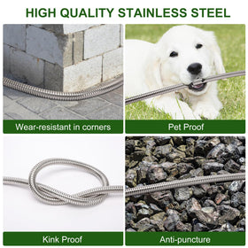 Kuosdaz metal garden hose 100ft brass connector, leak-free performance at high pressure.