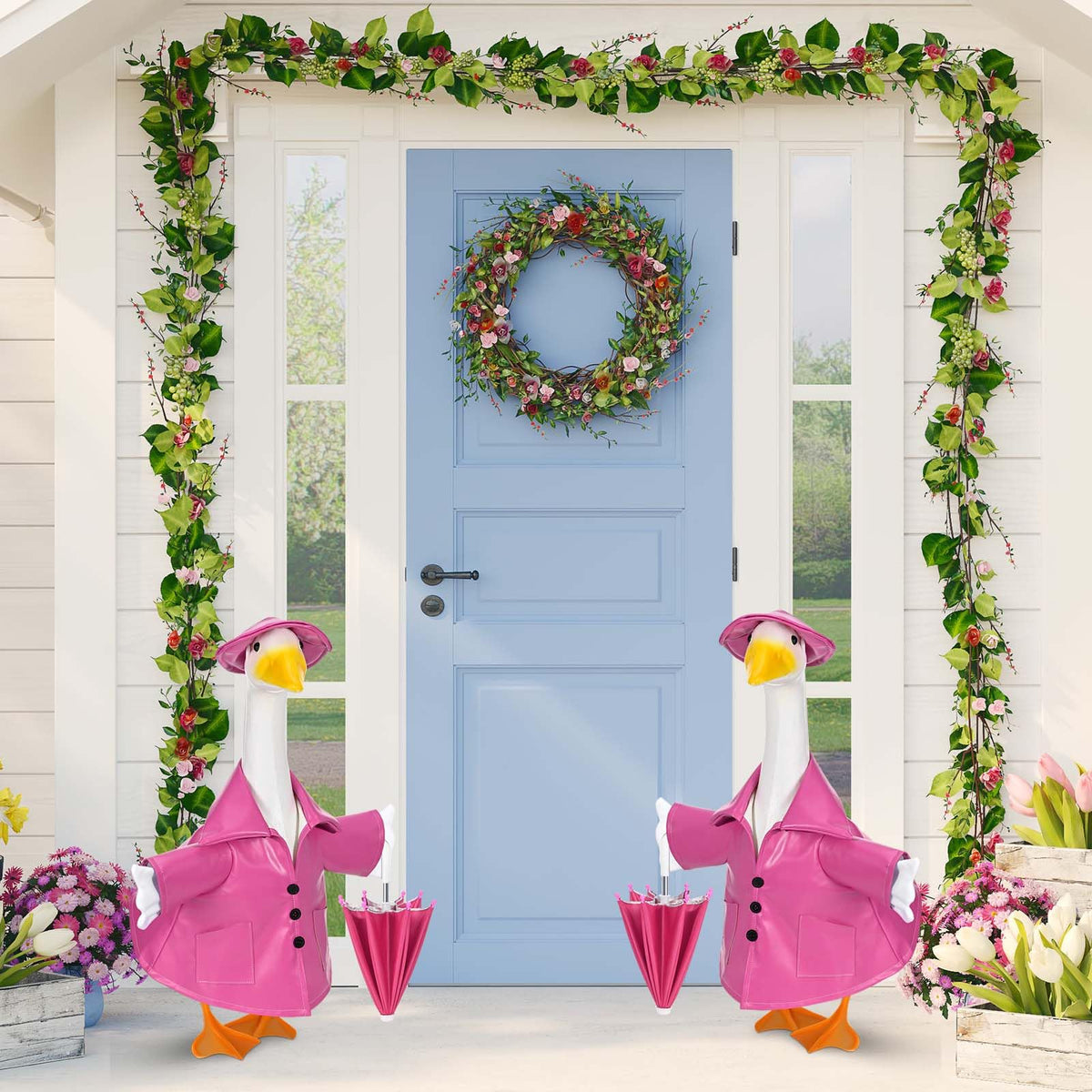 Kuscul durable waterproof goose costume designed for outdoor use.