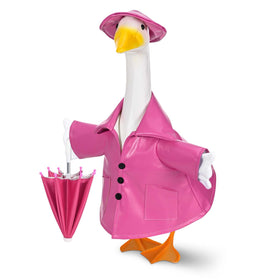 Kuscul pink raincoat goose umbrella ensemble for outdoor decor and playful spring scenes.