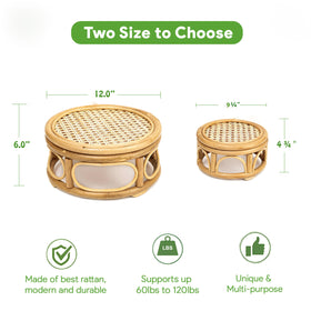 Kutorkill durable rattan frame supports heavy pots with stable balance.