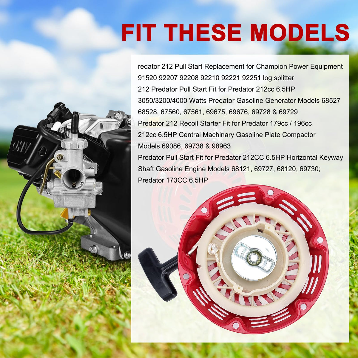 Kuupo 212cc pull-start side-view highlights compact 160mm mounting.