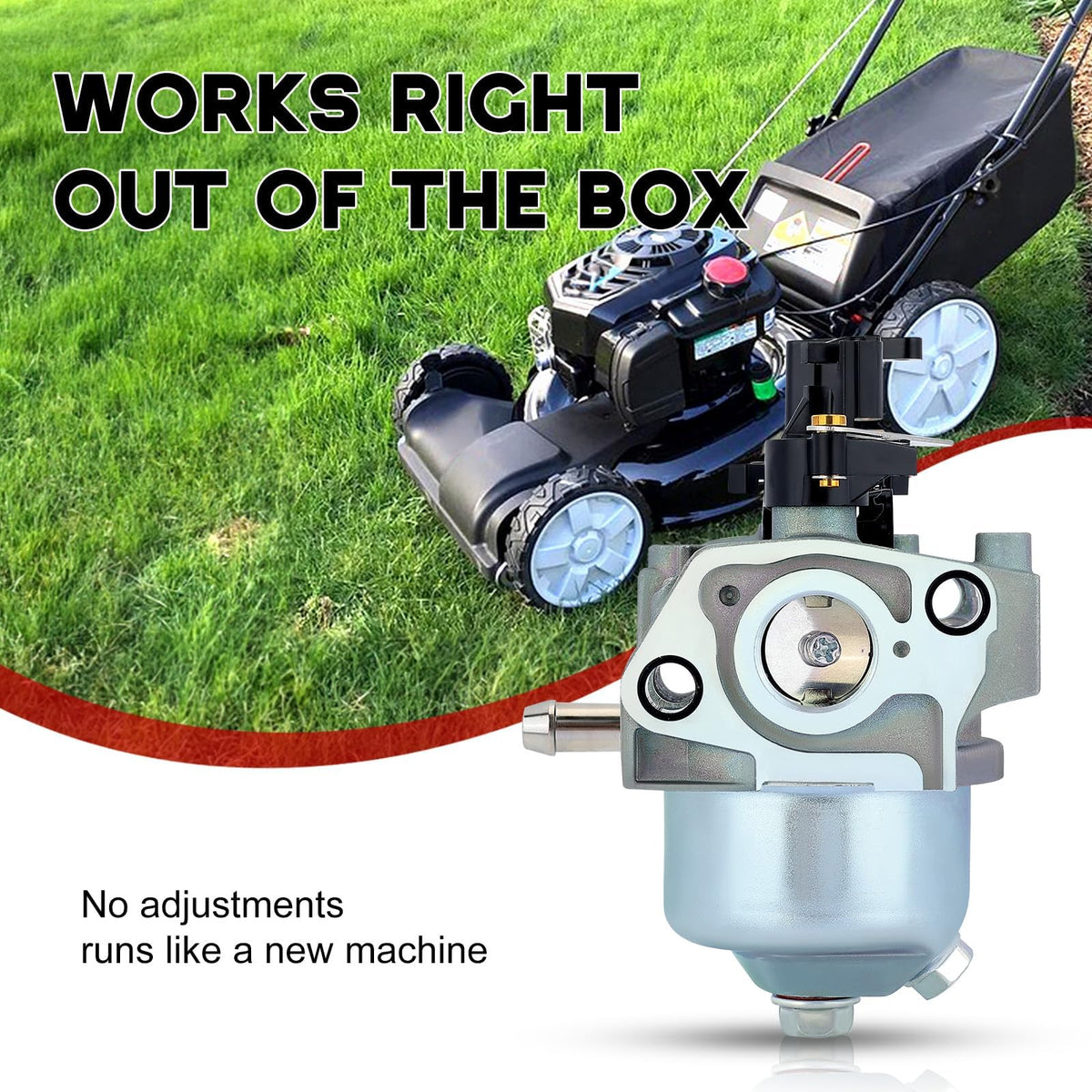Step by step installation of Kuupo XT675 carburetor on a lawn mower