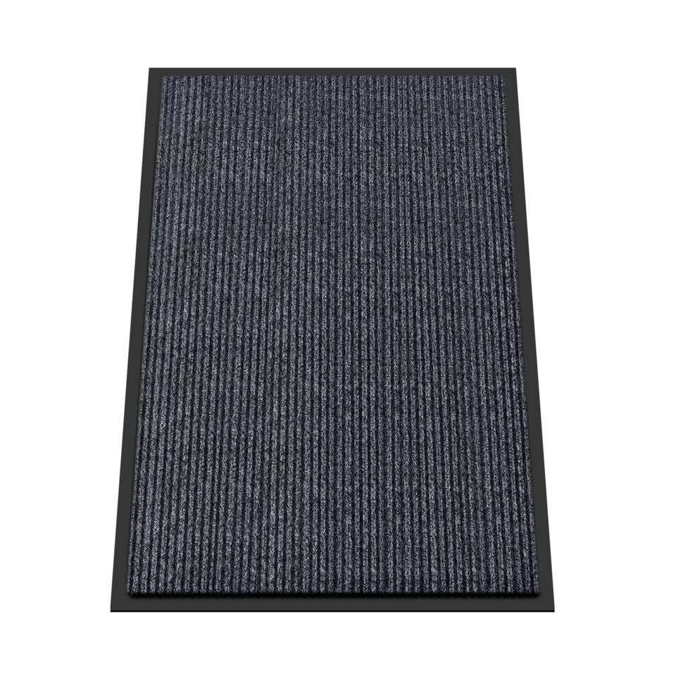 Kuyal front door mat with textured backing for slip resistance and durability in high-traffic entryways