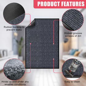 Kuyal front door mat non-slip surface helps prevent slips at entry and exit