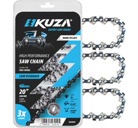 KUZA 20in chain on bar for smooth, efficient cutting