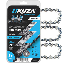 KUZA 24-inch chain pre-oiled and ready for quick installation.