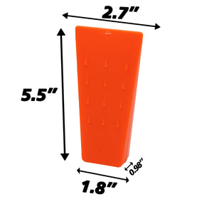 Kuzuryu ABS plastic logging wedges with anti-slip teeth on damp wood.