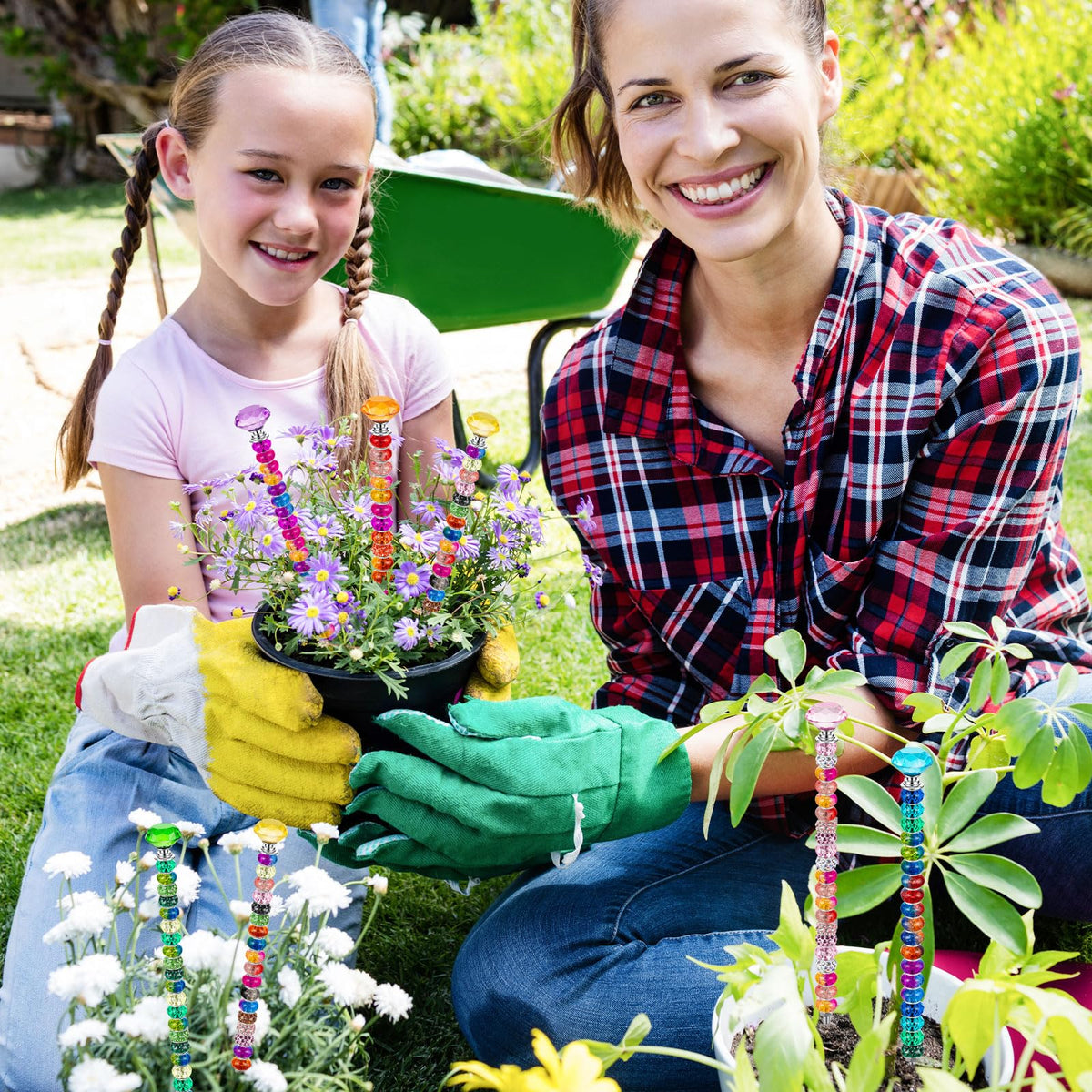 KVCSYAW outdoor garden decor setup adds color to patios and yards.