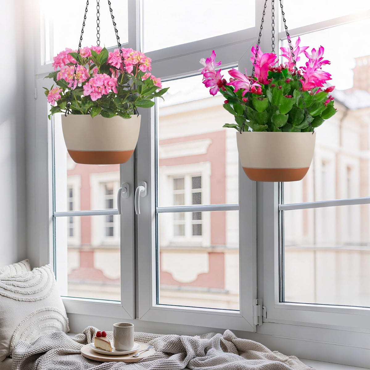 Kvetto ideal plants like spider plant or ivy thrive in hanging planters