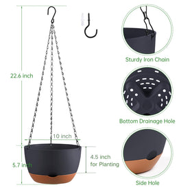 Kvetto self-watering hanging pot with drainage tray improves plant care