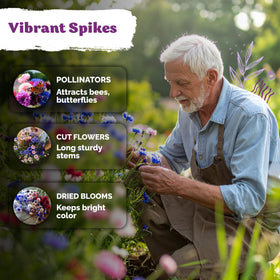 KVITER 800 Mix Bachelor Button Seeds provide extended bloom from early to late summer
