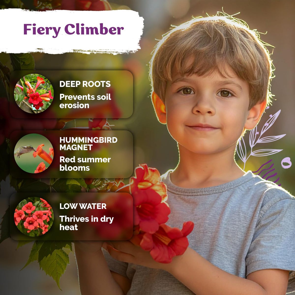 KVITER young vine climbing trellis demonstrates rapid outdoor growth
