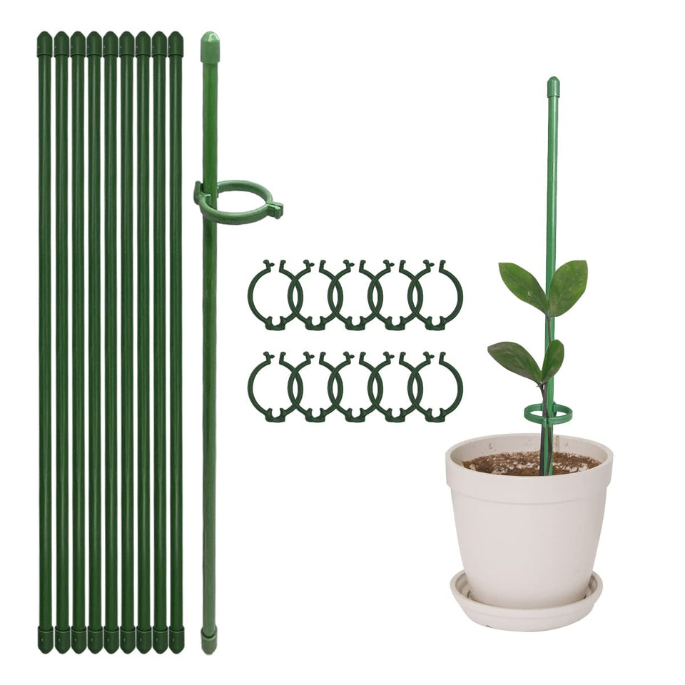 KVZVK 12-inch plant stake with adjustable ring for upright support in pots.