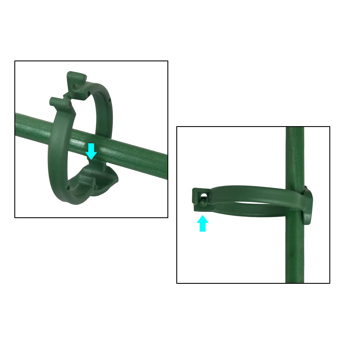 KVZVK pack of 10 stakes with rings, ideal for multiple small plants.