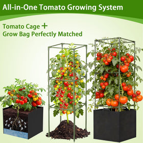 Breathable 18-gallon grow bags maximize drainage and root health.
