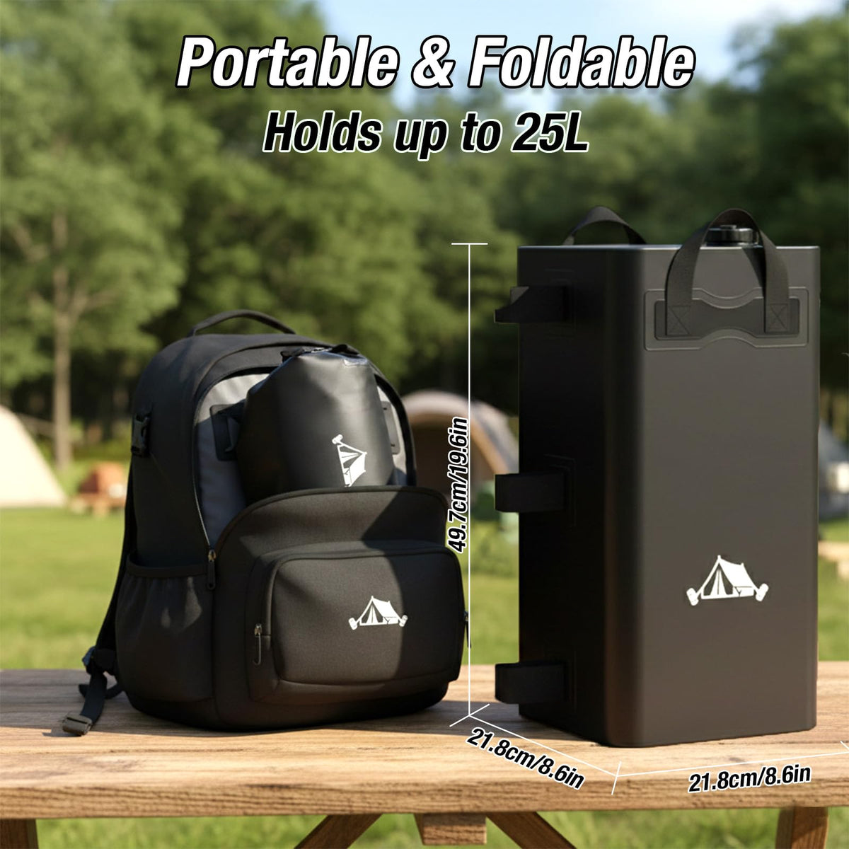 Kweetle weight bags attached with hook-and-loop straps for quick installation