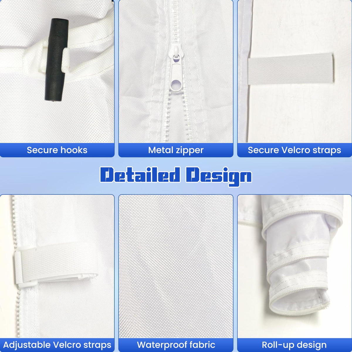 Kweetle heavy-duty zippers linking canopy panels for seamless walls.