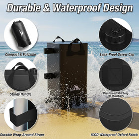 Kweetle 600D PVC construction showing leakproof durability