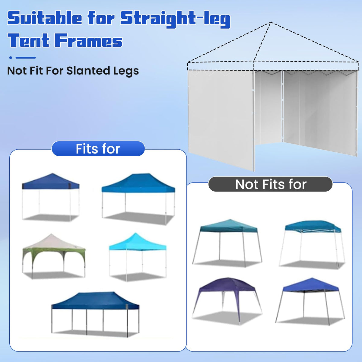 Kweetle sidewalls suitable for patio and camping environments.