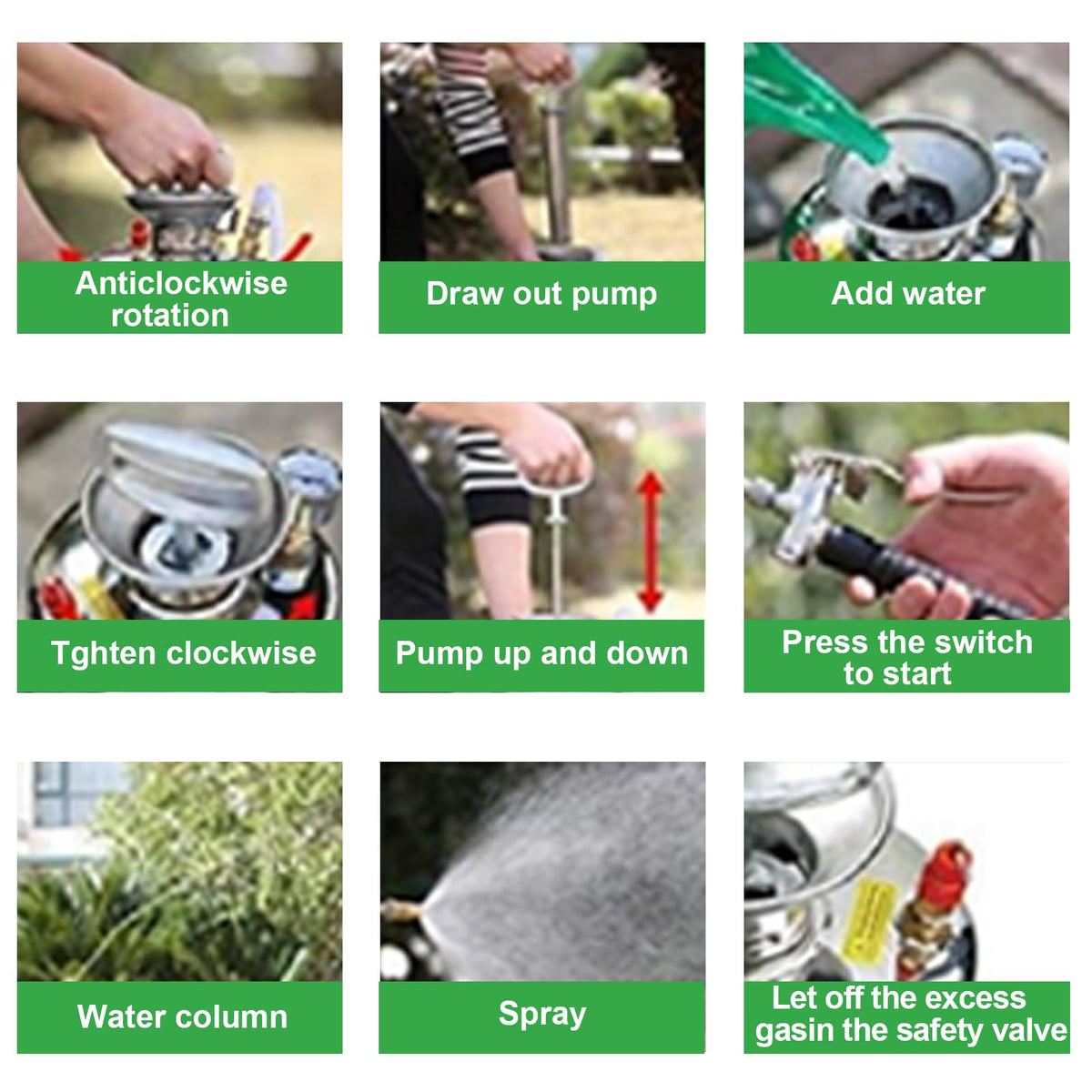 Kweetle security valve highlights built-in safety release for controlled spraying.