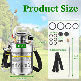 Kweetle stainless steel tank ensures durability for outdoor spraying tasks.