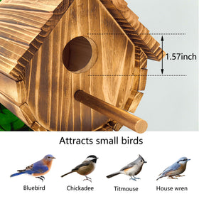 KWISAMR bluebird bird house, durable wood for outdoor décor