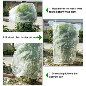 KXCOFTXI easy-slip-on garden netting demonstrated during setup